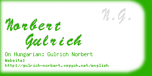 norbert gulrich business card